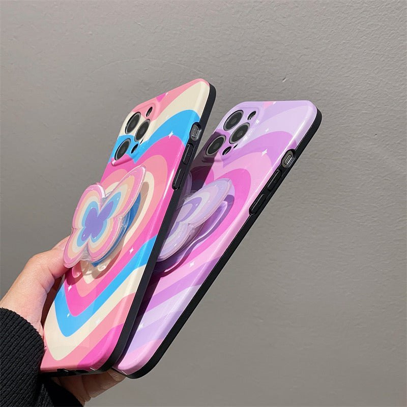 3D-Regenbogen-Schmetterling iPhone-Hülle