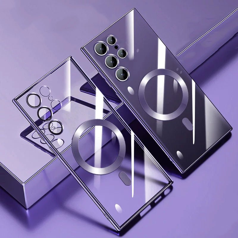 Luxuriöse Transparente Samsung Galaxy Hülle – Purple