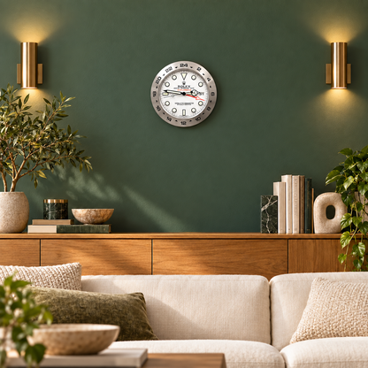 Wanduhr maßstabsgetreu an der Wand