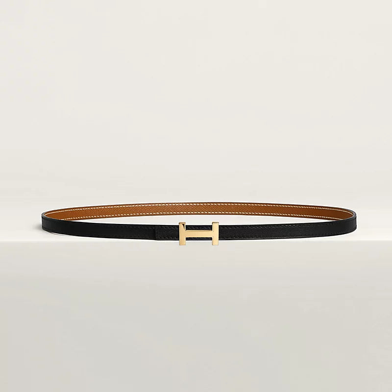 Wendbarer Focus-Damengürtel 13 mm – Schwarz/Gold – Ansicht 1