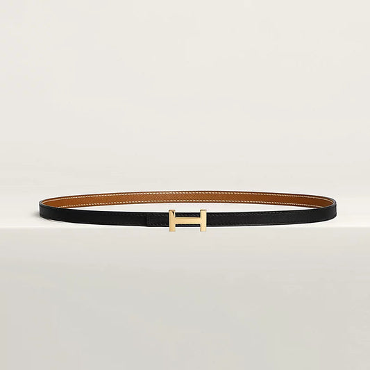 Wendbarer Focus-Damengürtel 13 mm – Schwarz/Gold – Ansicht 1