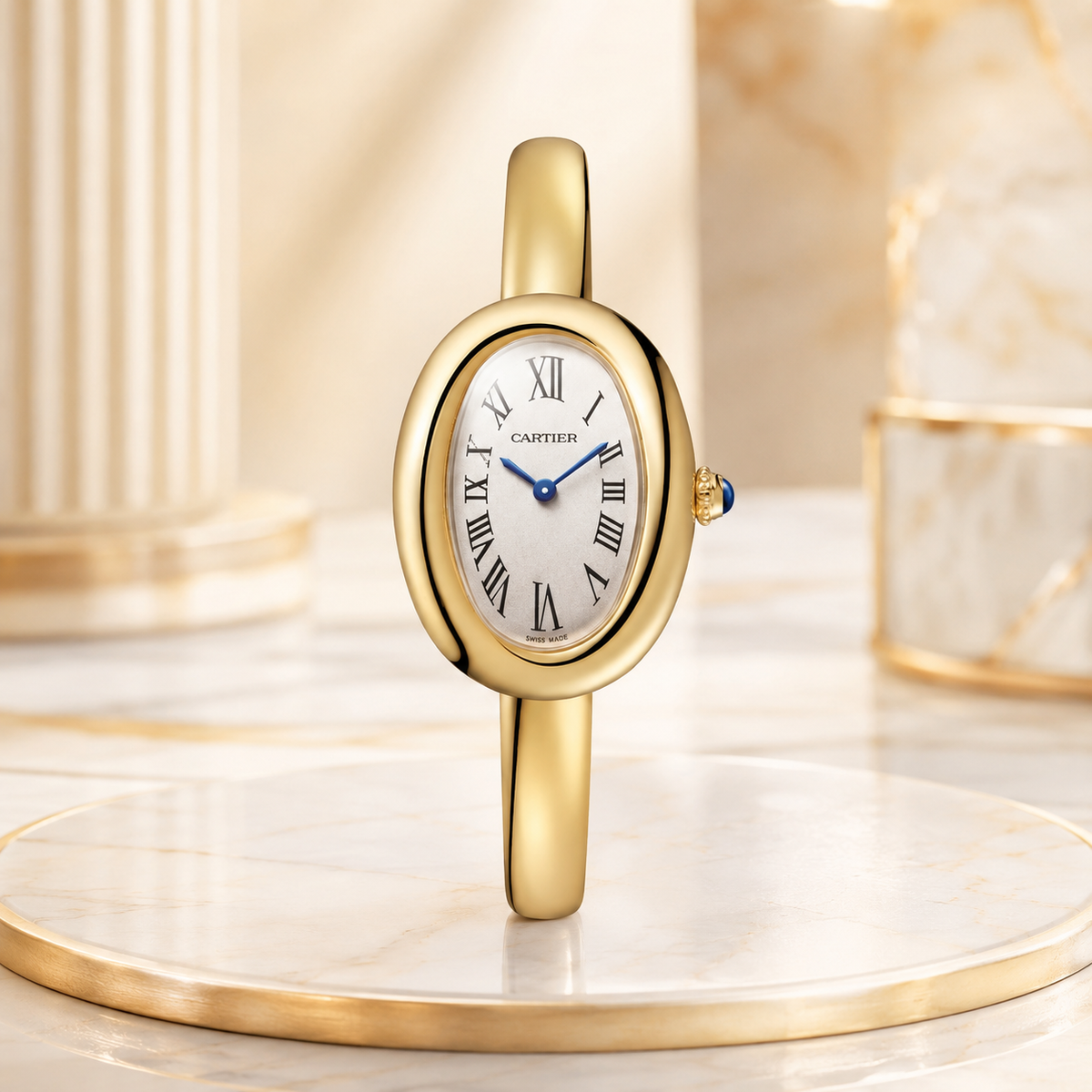 Baignoire Damenuhr in Gold – Small – Luxus Profilfoto