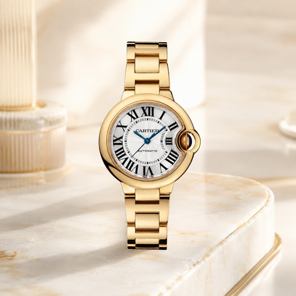 Ballon Bleu Damenuhr in Gold – Luxus Profilfoto