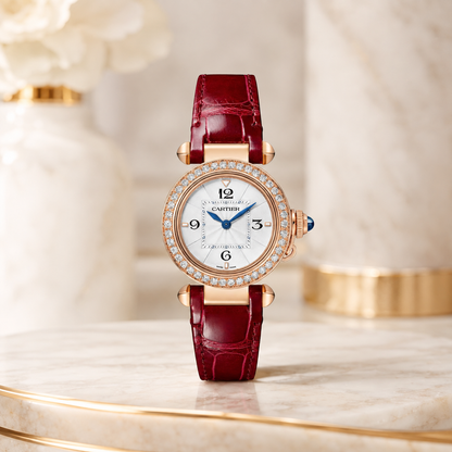 Runde Uhr Damenuhr – Luxus Profilfoto