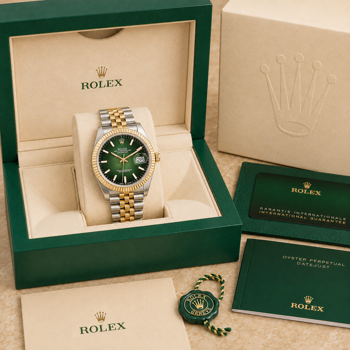 Classic 41 „Green Ombré“ 2026 complete set met doos en certificaten
