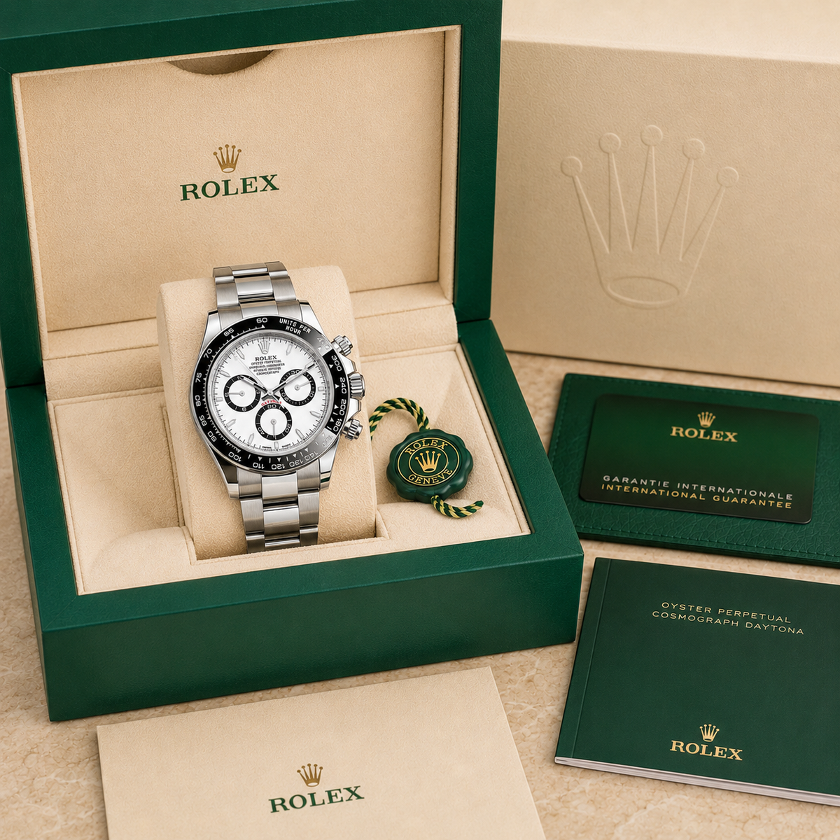 Daytona 126500LN "Ceramic Bezel" complete set met doos en certificaten