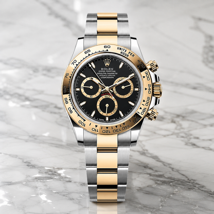 Daytona 126503 "Black Dial Two Tone" – luxuriöse Produktaufnahme