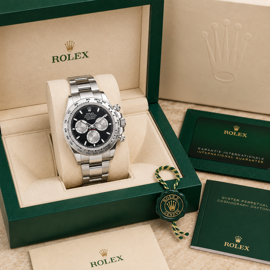 Daytona 126509 “White Gold” complete set met doos en certificaten