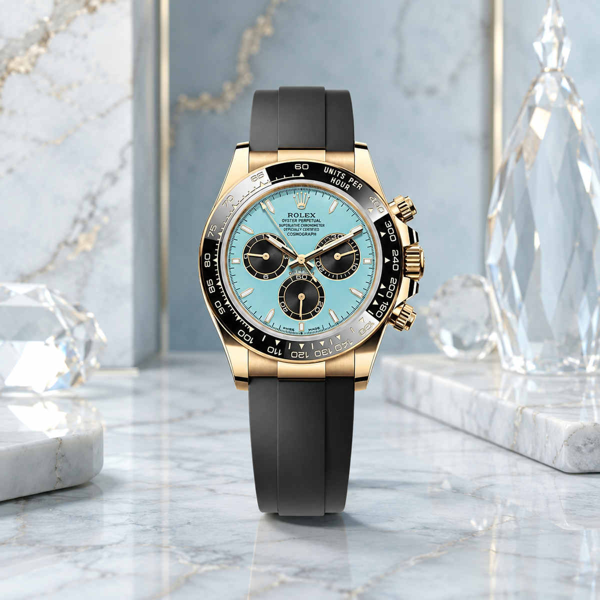 Daytona 126518LN "Turquoise Blue" – luxuriöse Produktaufnahme