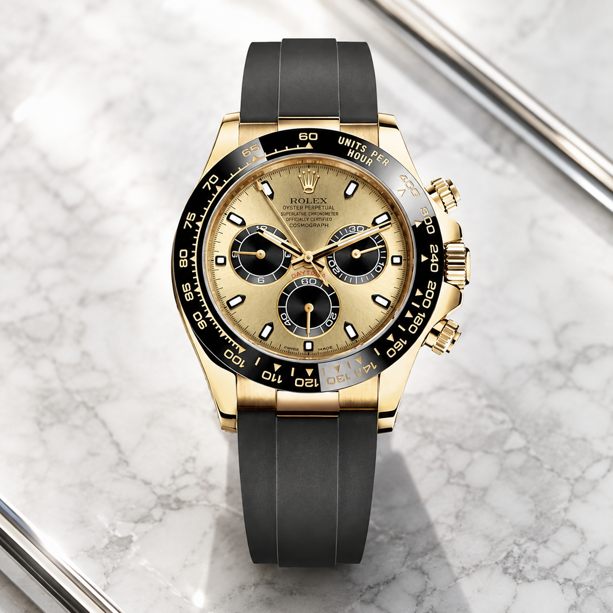 Daytona Cosmograph 116508 "Black Dial" – luxuriöse Produktaufnahme