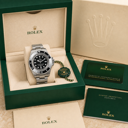 Deepsea Challenge 126067 'Black Dial' complete set met doos en certificaten