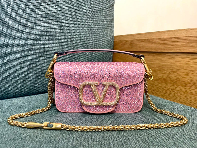 Diamond Mini Glitzertasche Rosa