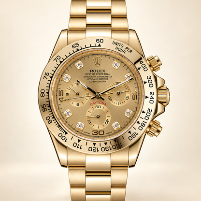 Doriano Chronograph – Vorderansicht mit champagnerfarbenem Zifferblatt