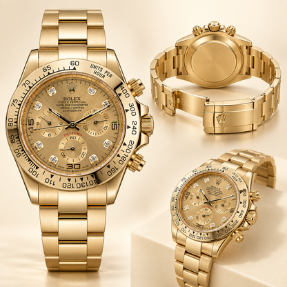 Doriano Chronograph – geschlossene Rückseite und geöffnetes Armband