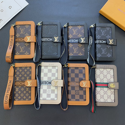 Monogramm-Wallet-Handyhülle mit Kartenhalter für Samsung Galaxy – Originalansicht 11