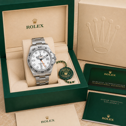 Explorer II 226570 'White' complete set met doos en certificaten