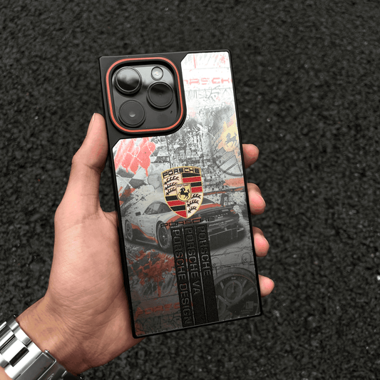 Elegante Metalloptik iPhone-16-Hülle – Design 11