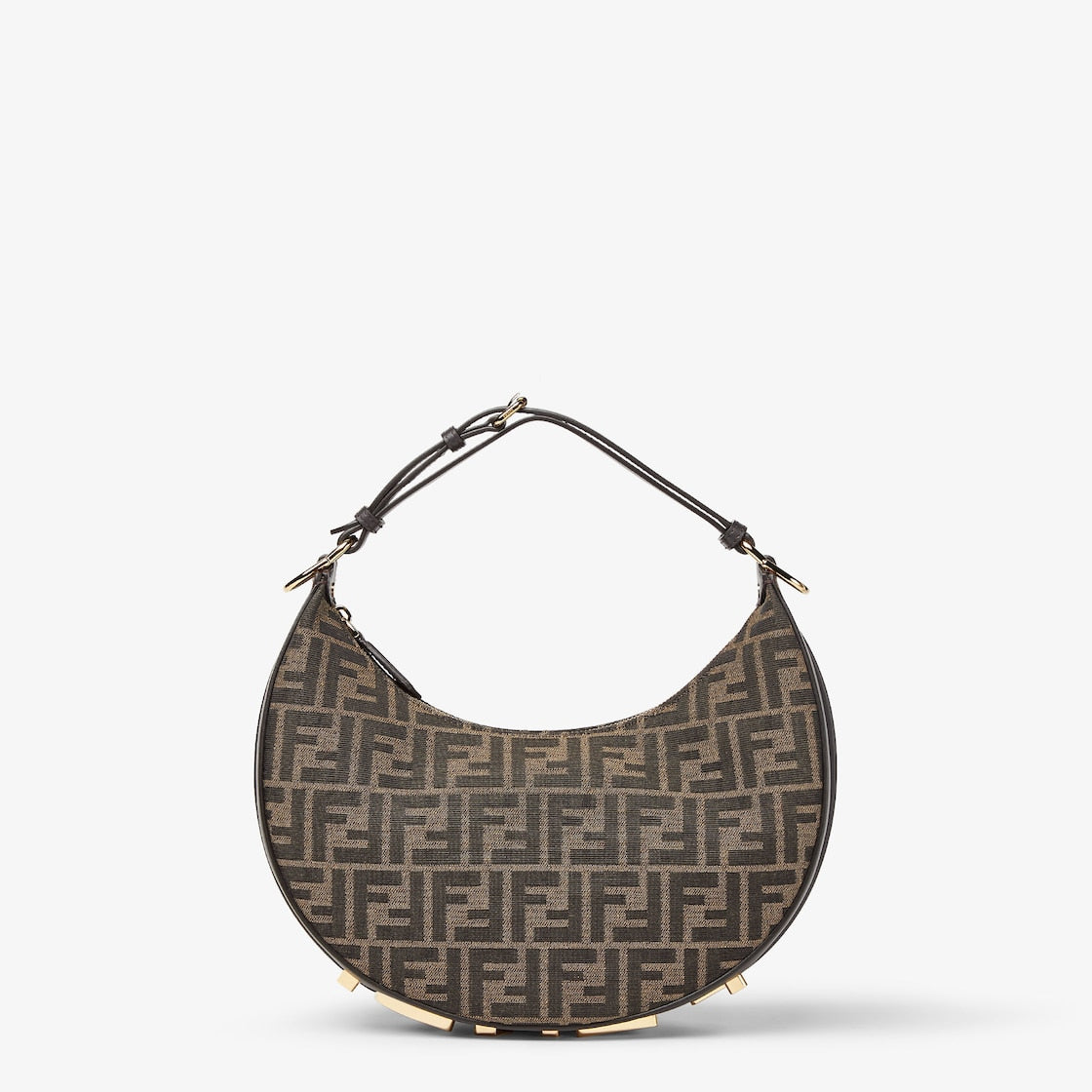 Geometrisch Small Jacquard-Tasche Braun