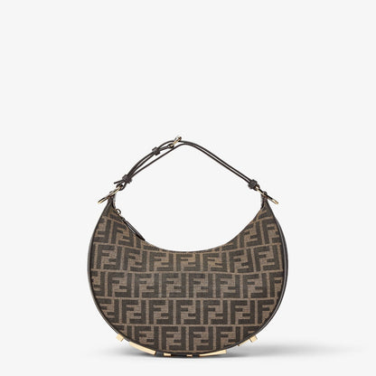 Geometrisch Small Jacquard-Tasche Braun