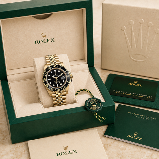 GMT-Master II 126718GRNR 'Jubilee Gold' complete set met doos en certificaten