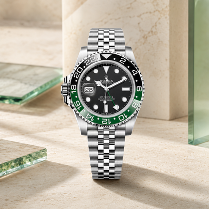GMT-Master II 126720VTNR "Sprite" – luxuriöse Produktaufnahme