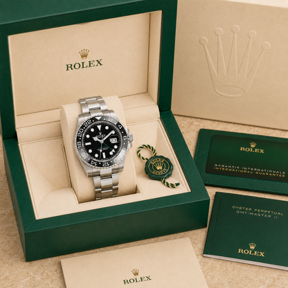 GMT-Master II Bruce Wayne 126710GRNR complete set met doos en certificaten