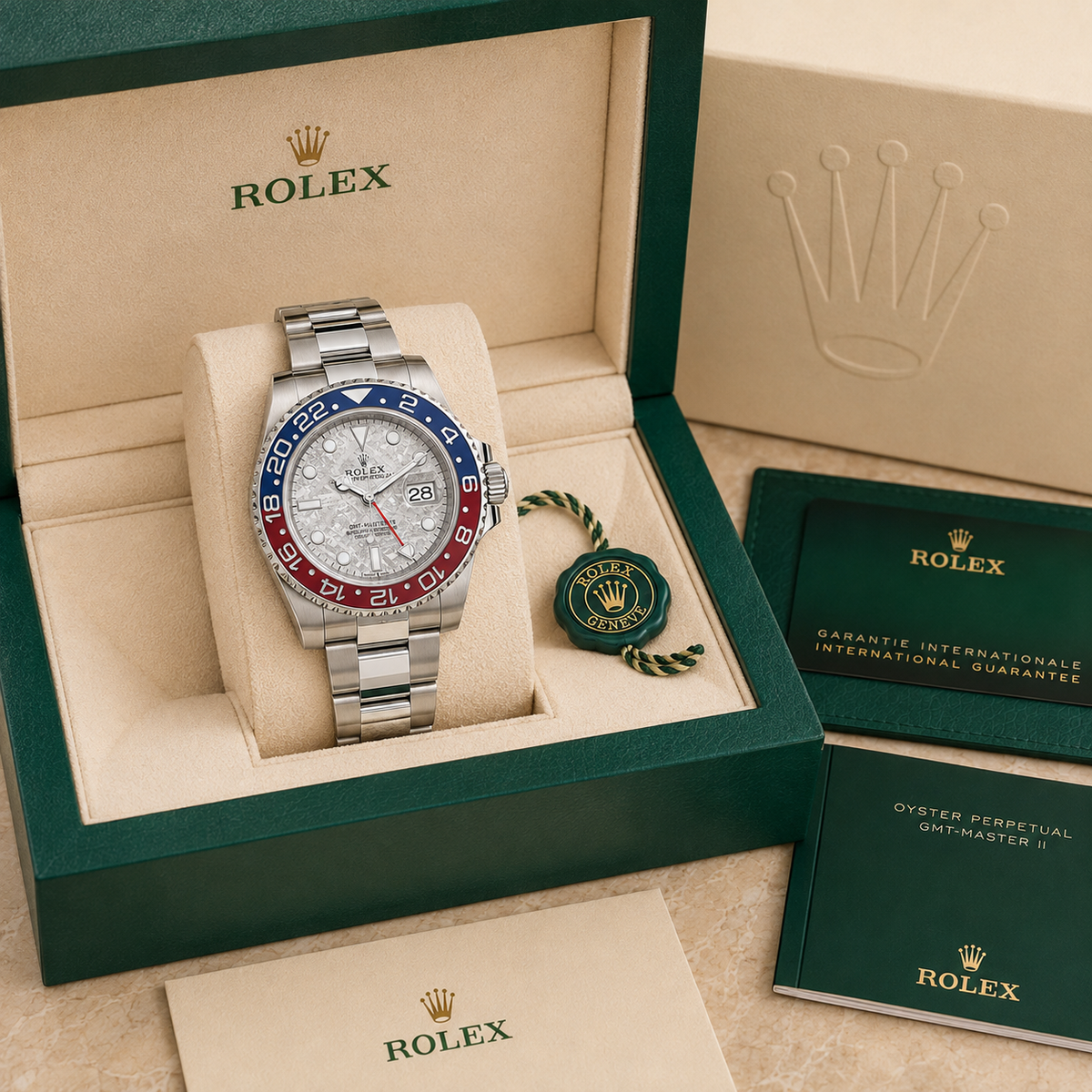 GMT-Master II M126719BLRO-0002 'Meteorite Dial' complete set met doos en certificaten