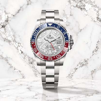 GMT-Master II M126719BLRO-0002 'Meteorite Dial' – luxuriöse Produktaufnahme