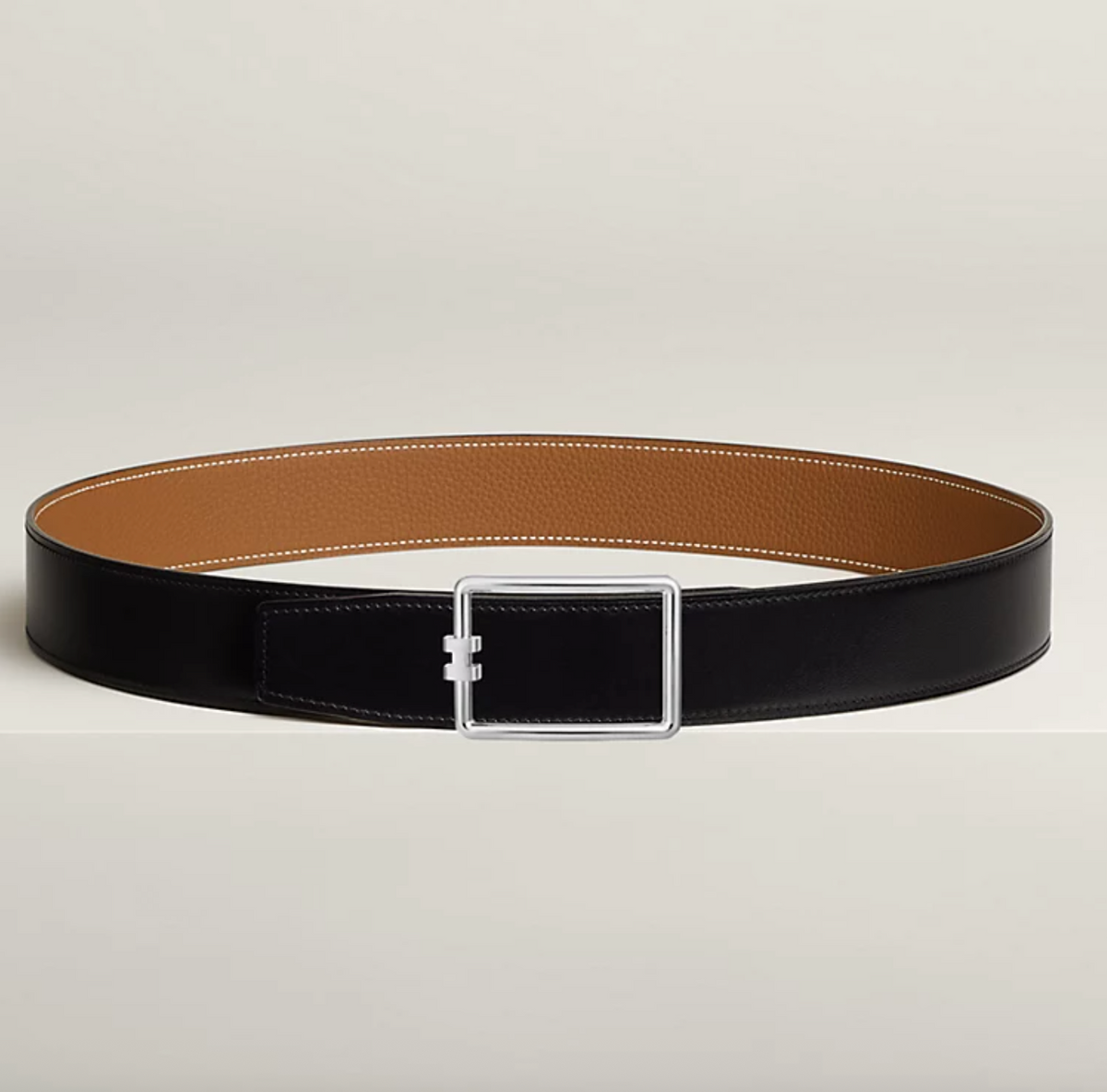 Tube Wendegürtel für Herren – Schwarz/Gold, 38 mm – Originalansicht 1