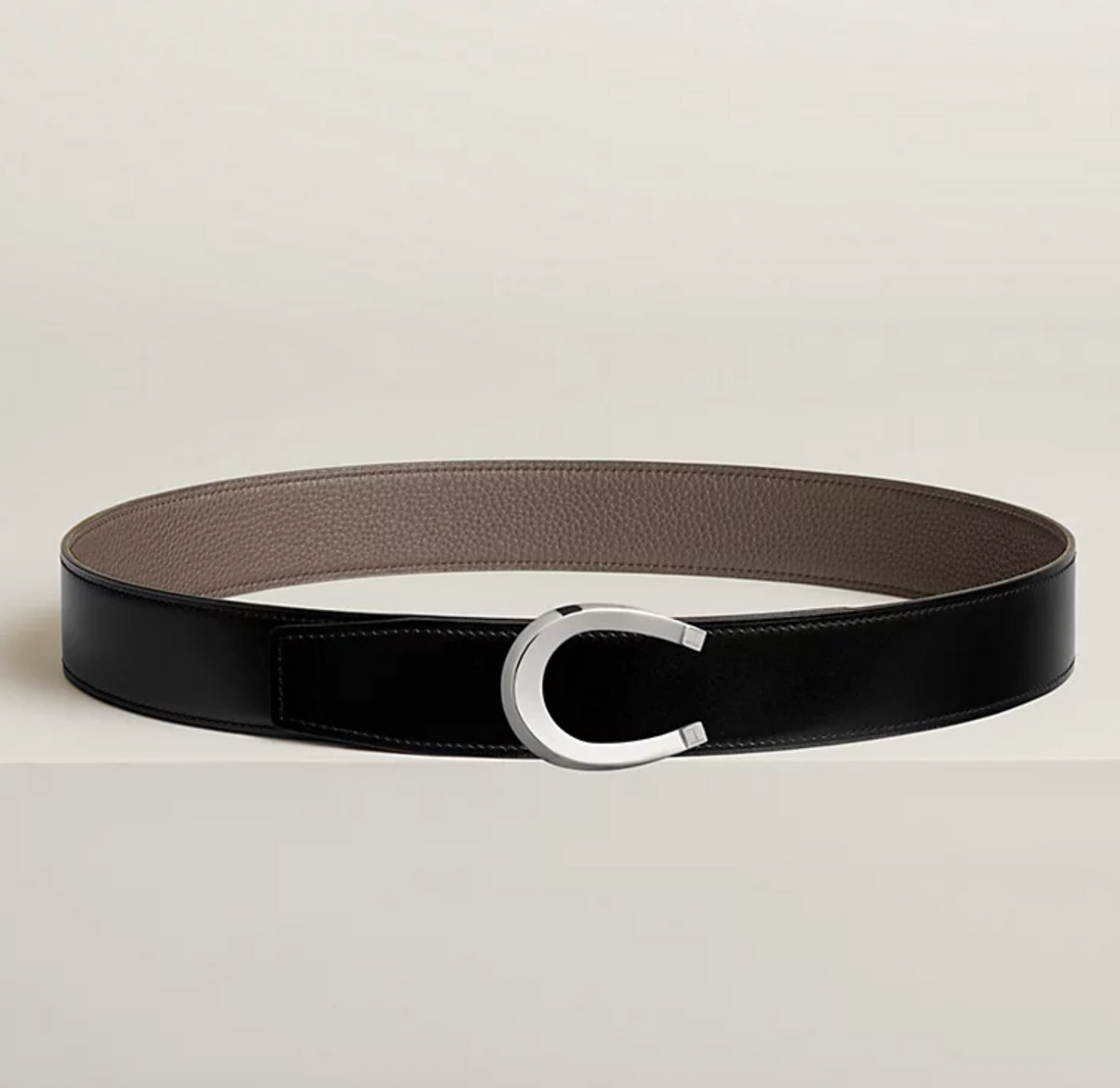 Luck Wendegürtel für Herren – Schwarz/Zinn, 38 mm – Originalansicht 1