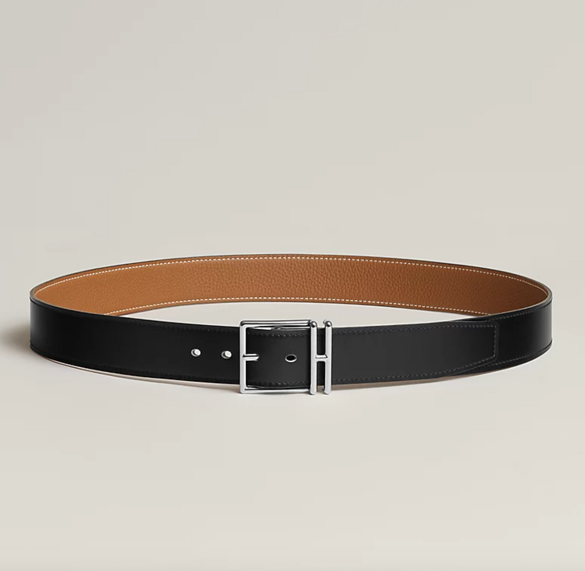 Nathan Wendegürtel für Herren – Schwarz/Gold, 32 mm – Originalansicht 1