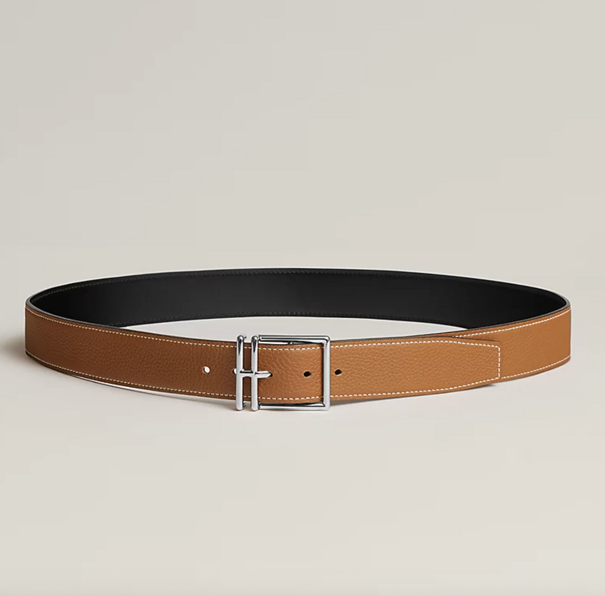 Nathan Wendegürtel für Herren – Schwarz/Gold, 32 mm – Originalansicht 2