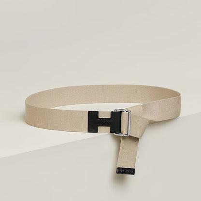 Nomade Wendegürtel für Herren – Schwarz/Beige, 40 mm – Originalansicht 1