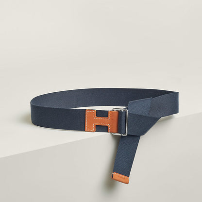 Nomade Wendegürtel für Herren – Braun/Hellblau, 40 mm – Originalansicht 1