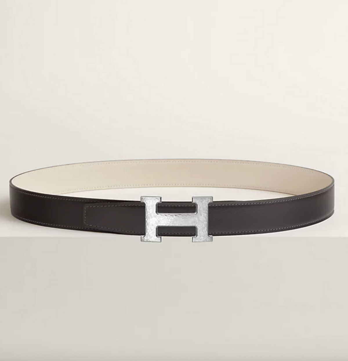 Martelé Wendegürtel für Herren – Graphit/Kreide, 32 mm – Originalansicht 1