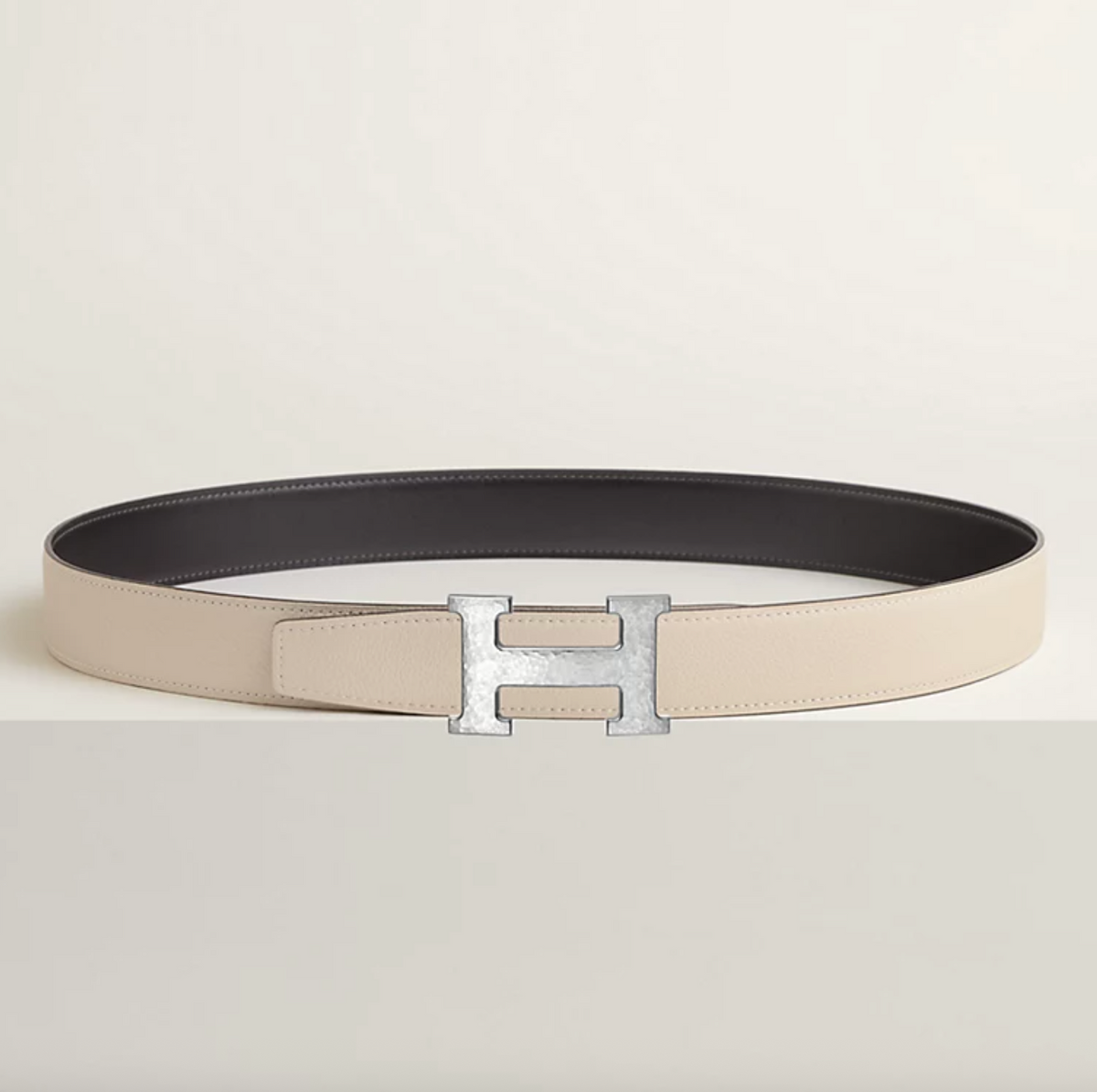 Martelé Wendegürtel für Herren – Graphit/Kreide, 32 mm – Originalansicht 2
