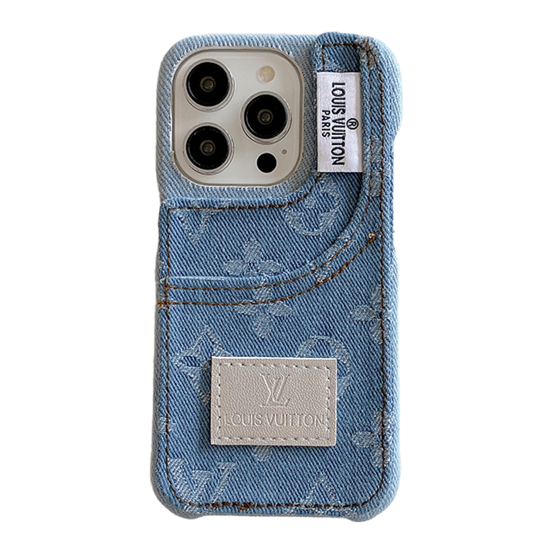 Denim-Handyhülle mit integriertem Kartenhalter