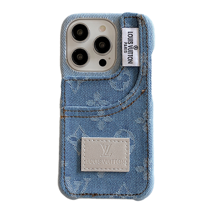Denim-Handyhülle mit integriertem Kartenhalter