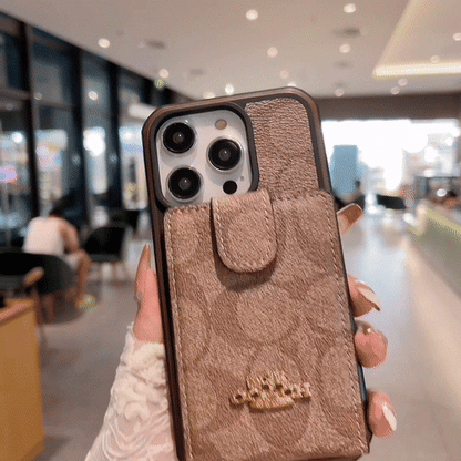 iPhone-Hülle mit integriertem Portemonnaie und Trageriemen – Originalansicht 9