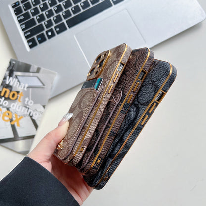 iPhone-Hülle mit Kartenhalter in warmem Kaffeebraun – Originalansicht 5