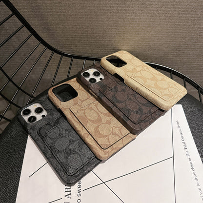 Weiße iPhone-Hülle mit elegantem Kartenfach – Originalansicht 13