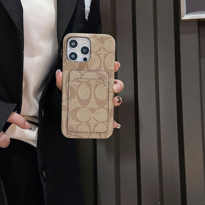 Weiße iPhone-Hülle mit elegantem Kartenfach – Originalansicht 7