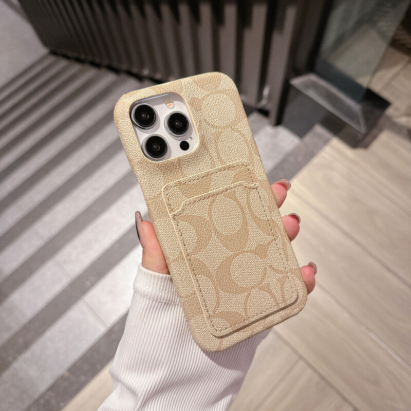 Weiße iPhone-Hülle mit elegantem Kartenfach – Originalansicht 9