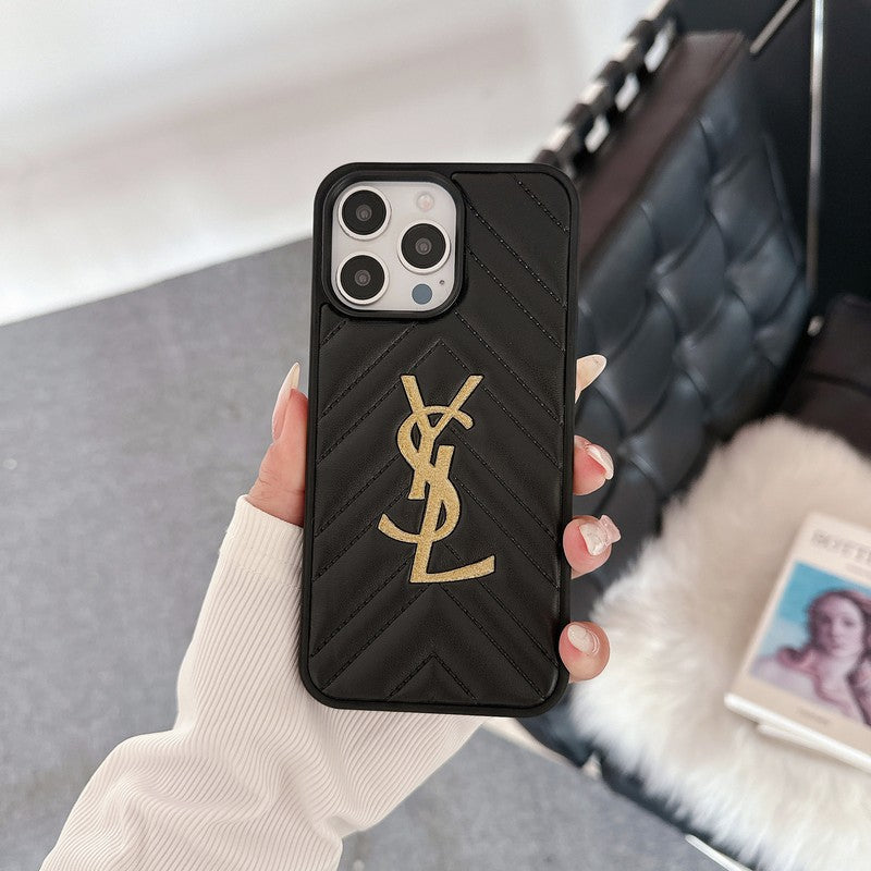 Schwarz-weiße iPhone-Hülle mit grafischem Punktdesign – Originalansicht 1