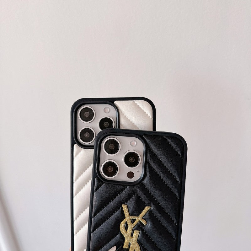 Schwarz-weiße iPhone-Hülle mit grafischem Punktdesign – Originalansicht 10