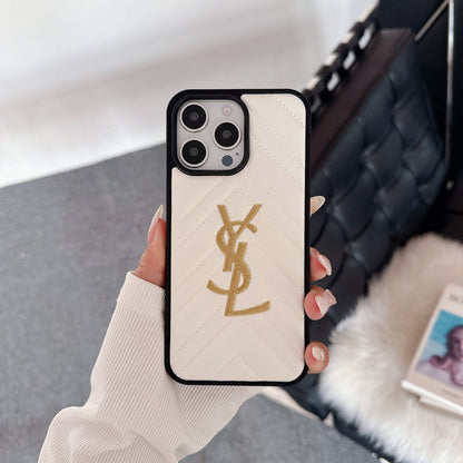 Schwarz-weiße iPhone-Hülle mit grafischem Punktdesign – Originalansicht 3