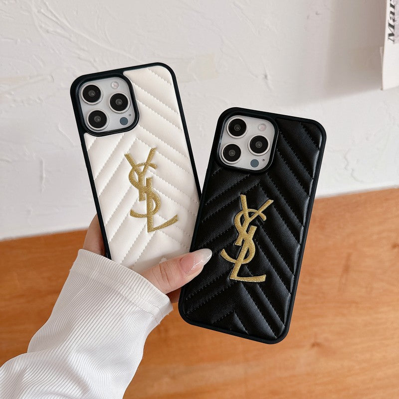 Schwarz-weiße iPhone-Hülle mit grafischem Punktdesign – Originalansicht 4