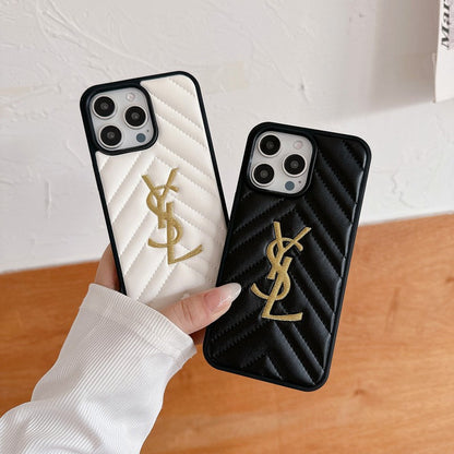 Schwarz-weiße iPhone-Hülle mit grafischem Punktdesign – Originalansicht 4