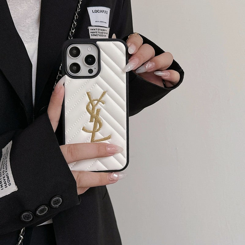 Schwarz-weiße iPhone-Hülle mit grafischem Punktdesign – Originalansicht 7