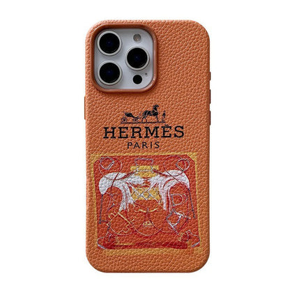 Orange-weiße iPhone-Hülle mit glatter Oberfläche – Originalansicht 2